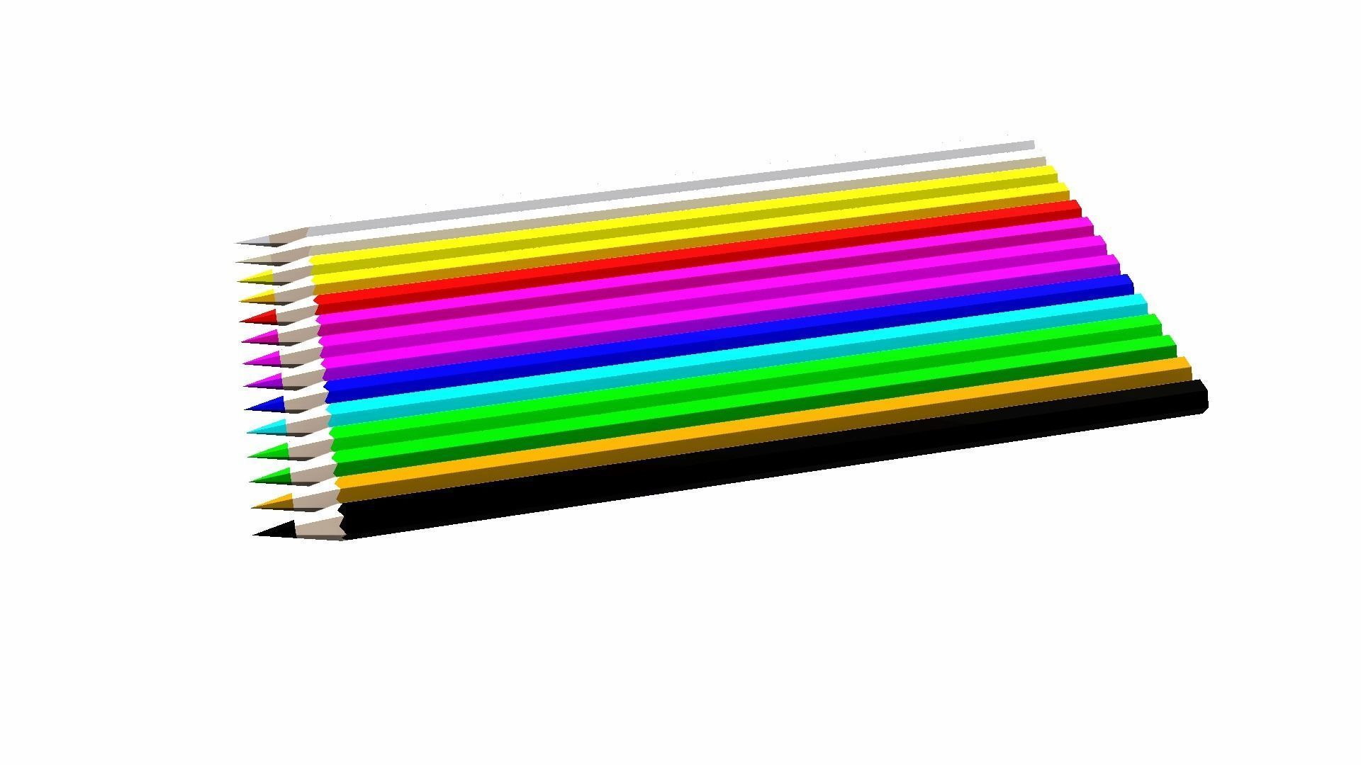 Coloring Pencils Low-poly 3D model_17