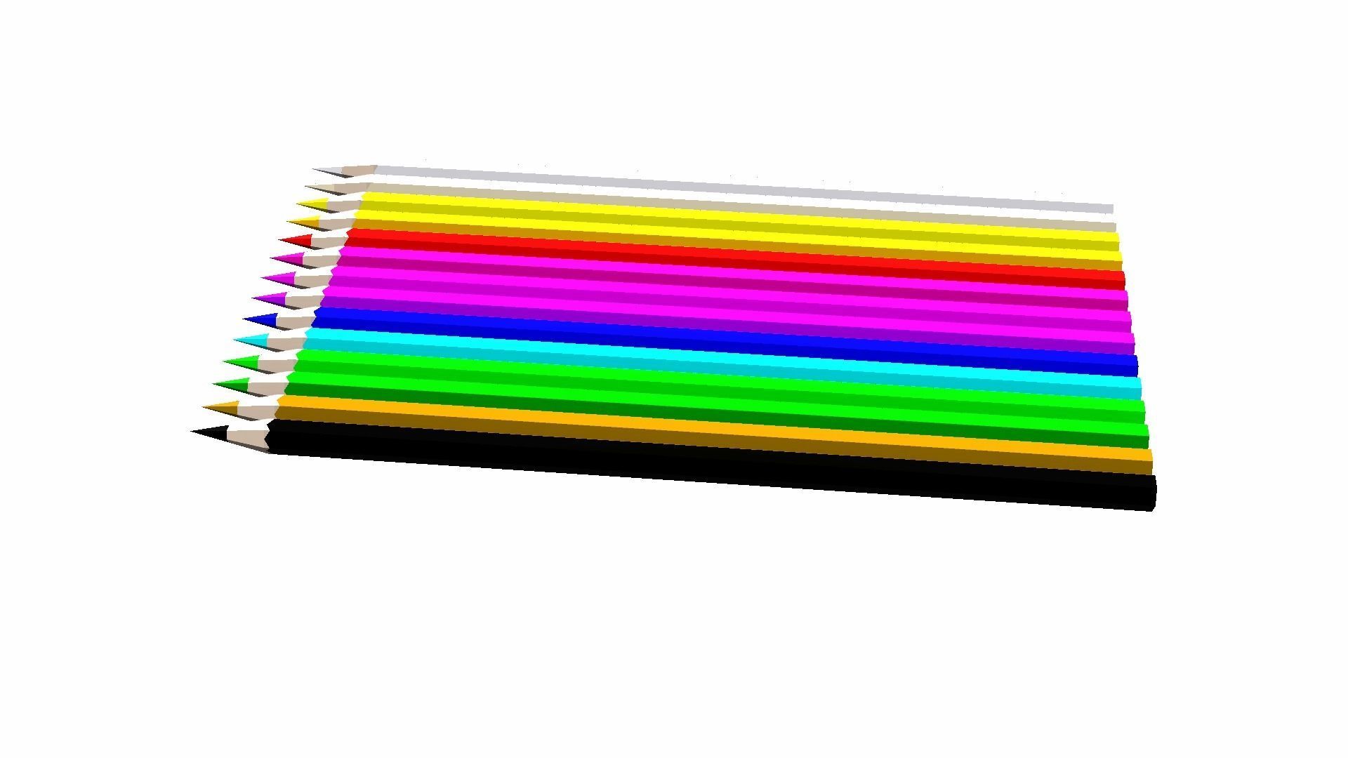 Coloring Pencils Low-poly 3D model_16