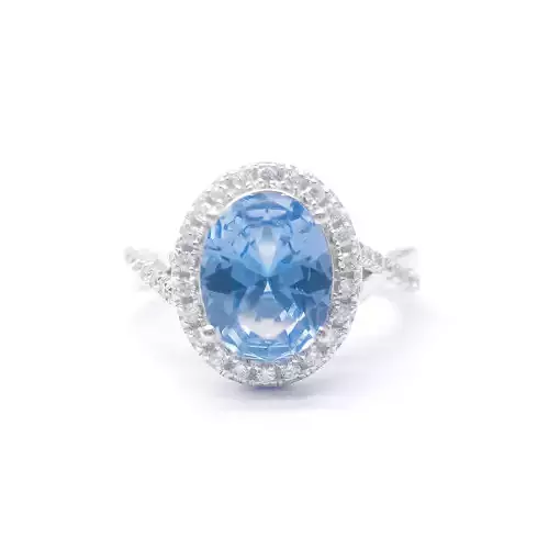 3DM Format Oval shape ring twisted band wedding ring