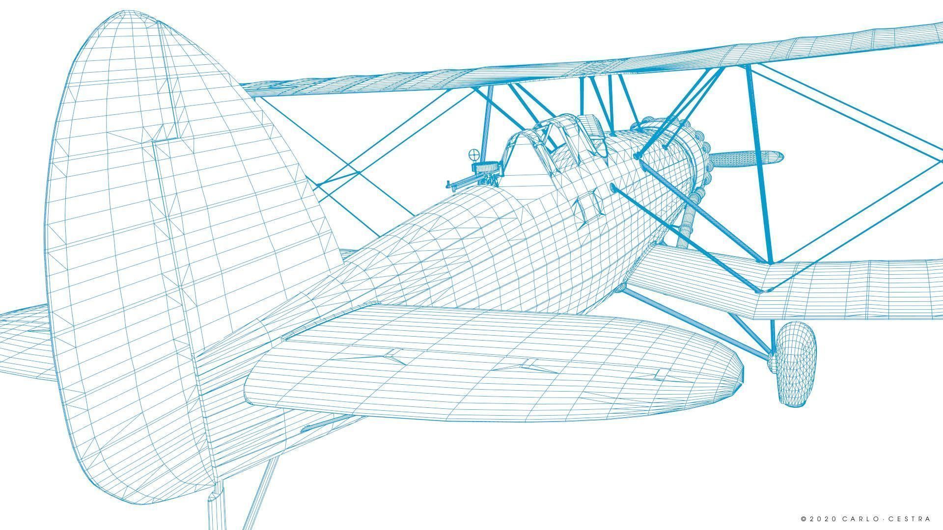 B4Y ha-327 - Rigged Low-poly 3D model_47