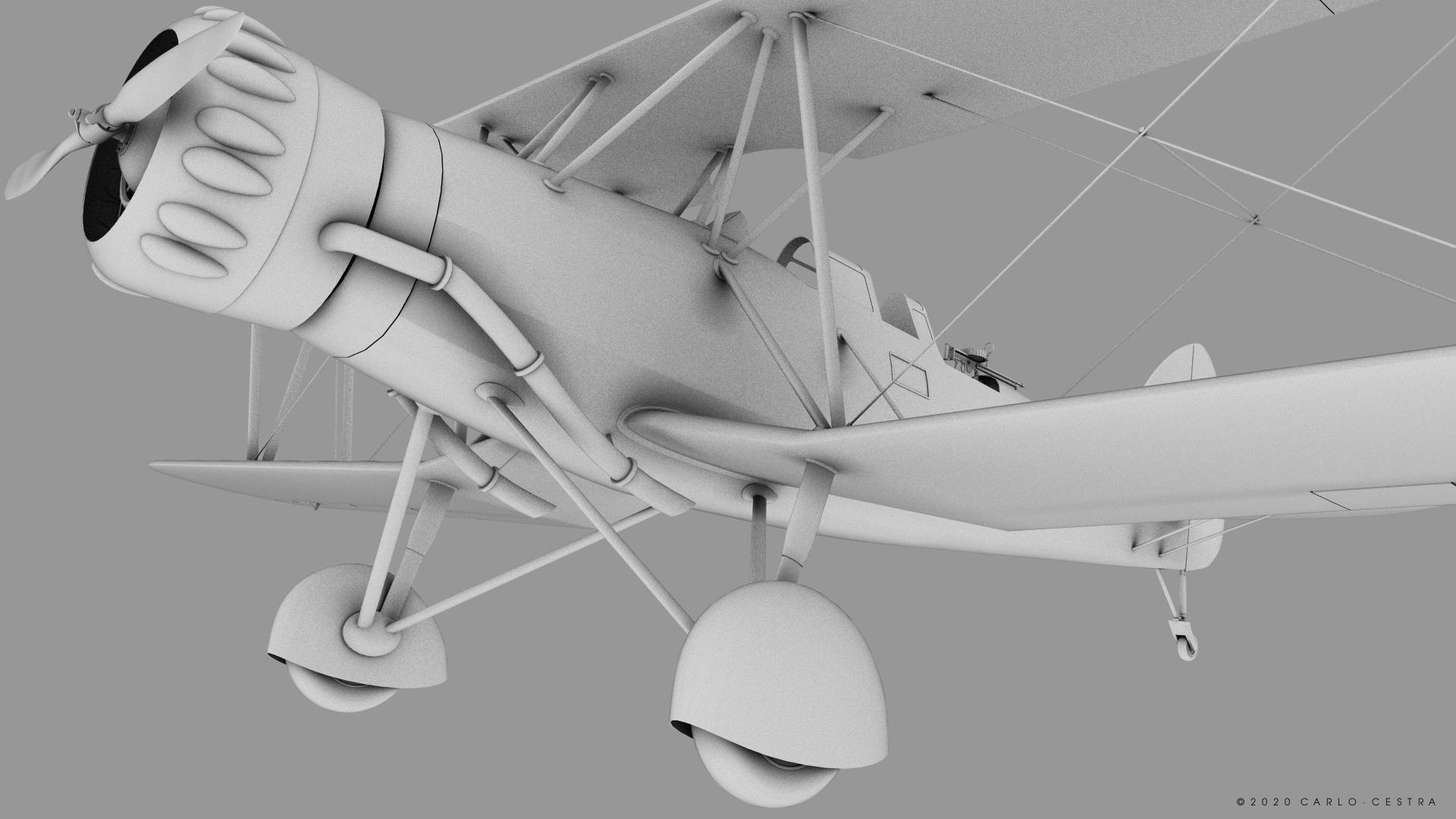 B4Y ha-327 - Rigged Low-poly 3D model_29