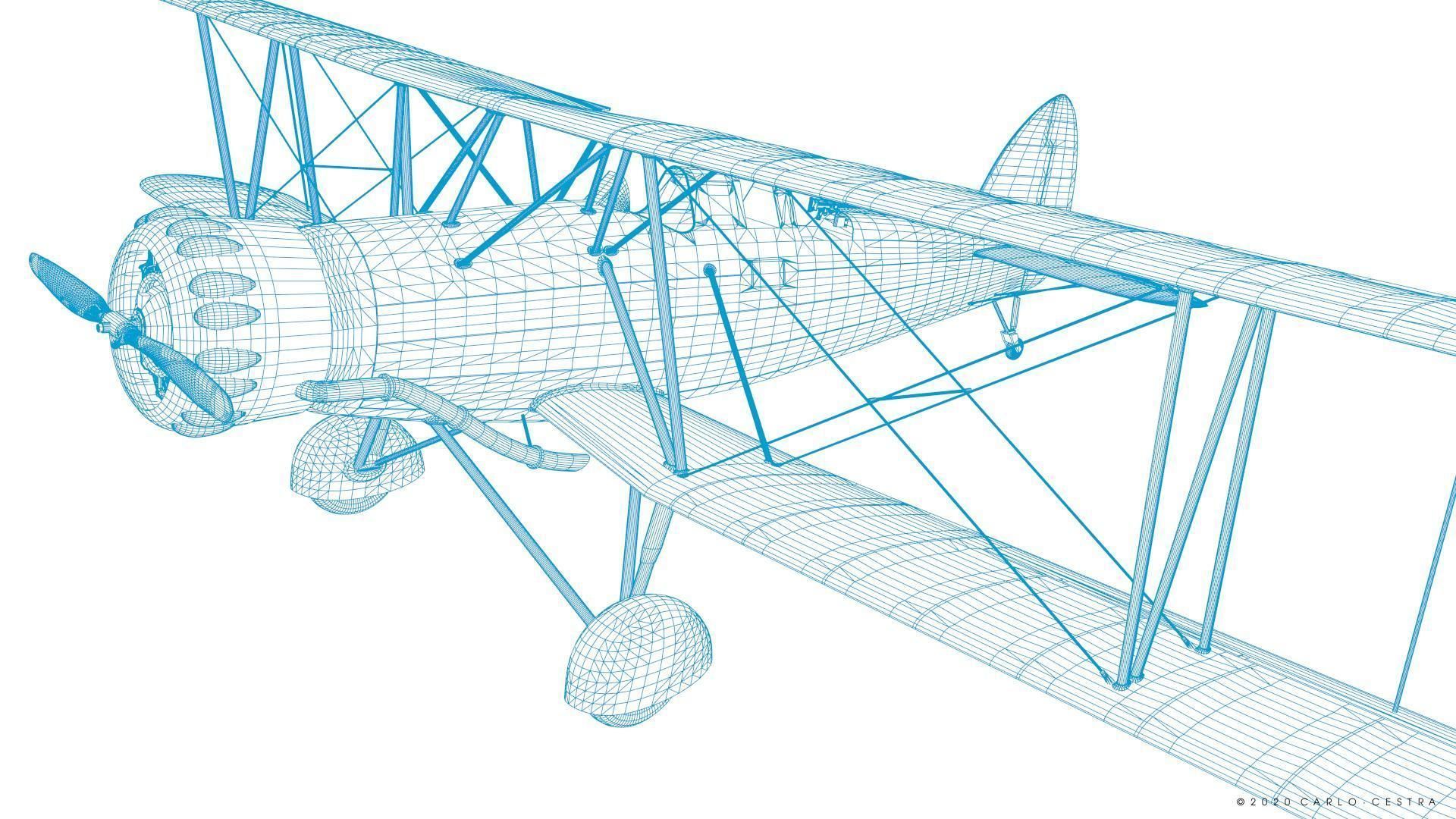 B4Y ha-327 - Rigged Low-poly 3D model_42