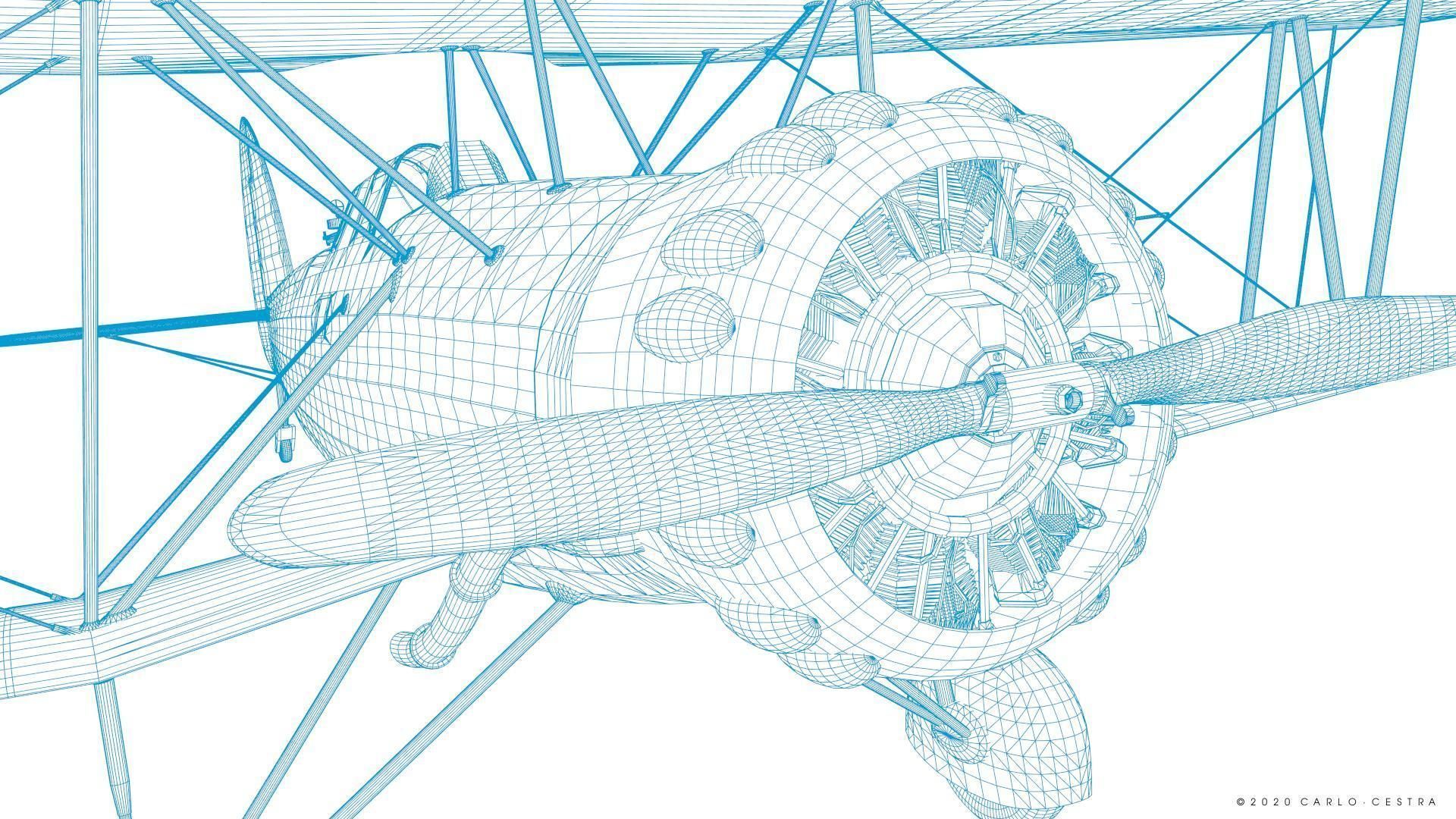 B4Y ha-327 - Rigged Low-poly 3D model_43