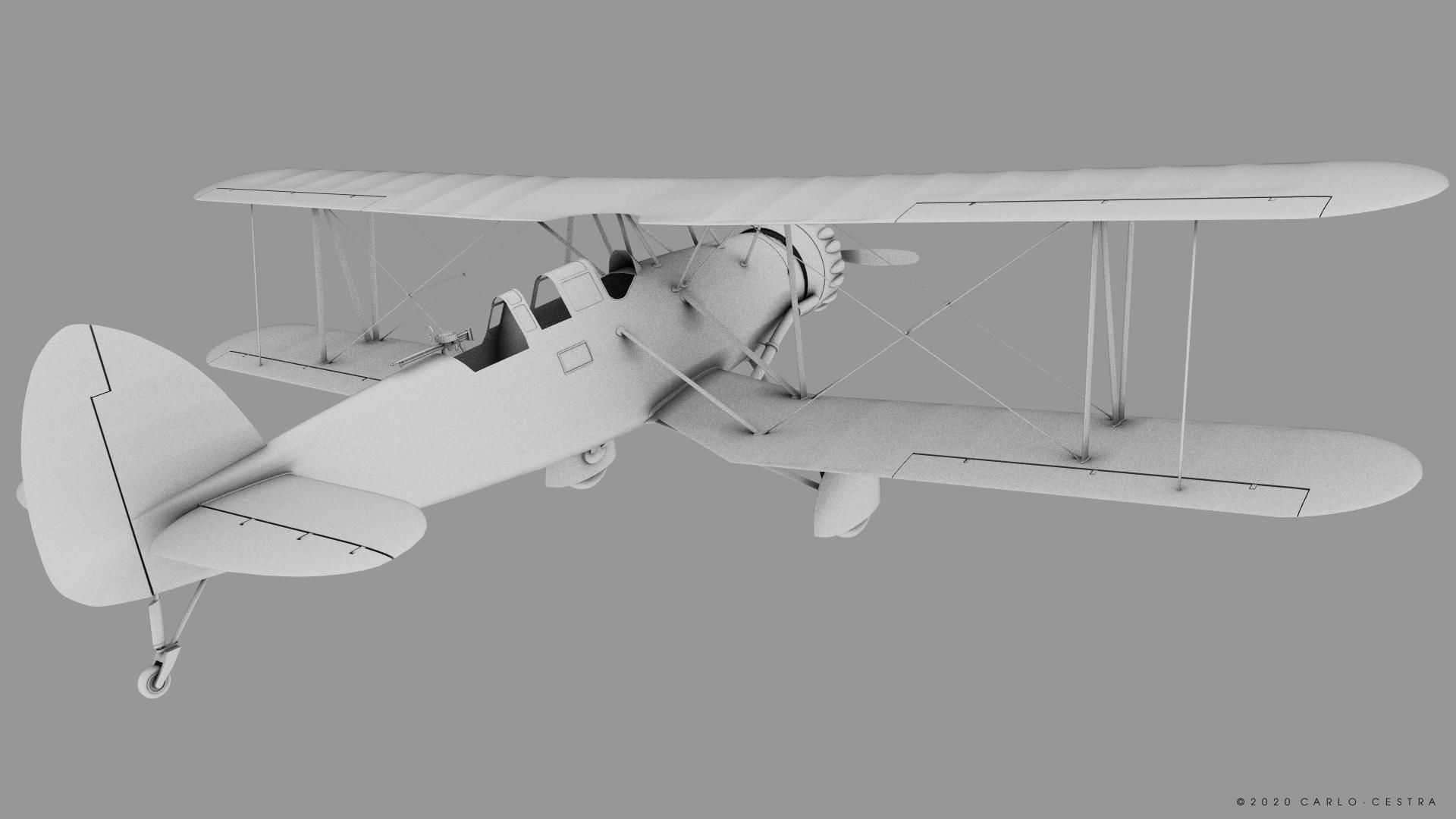 B4Y ha-327 - Rigged Low-poly 3D model_23
