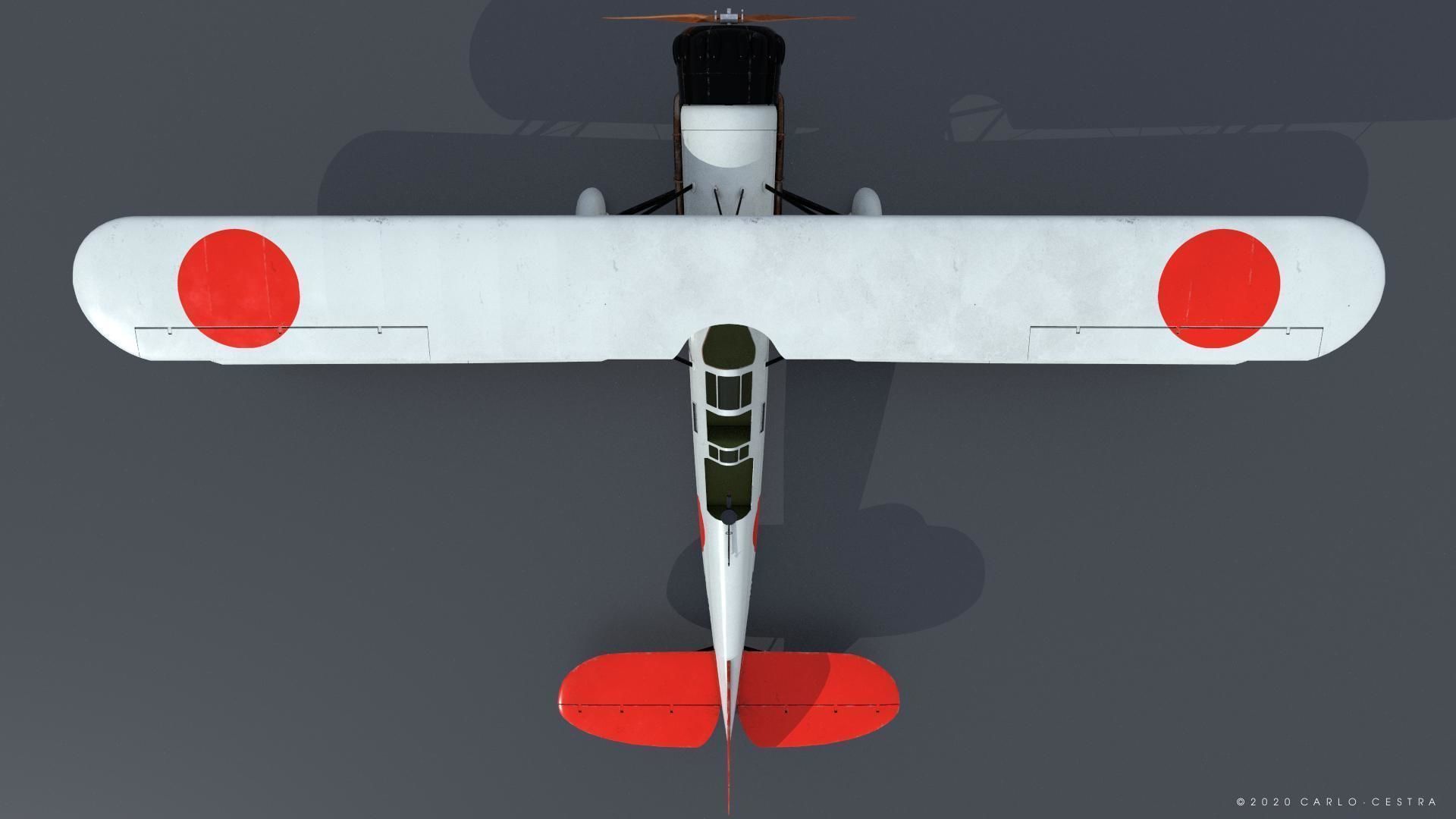 B4Y ha-327 - Rigged Low-poly 3D model_16