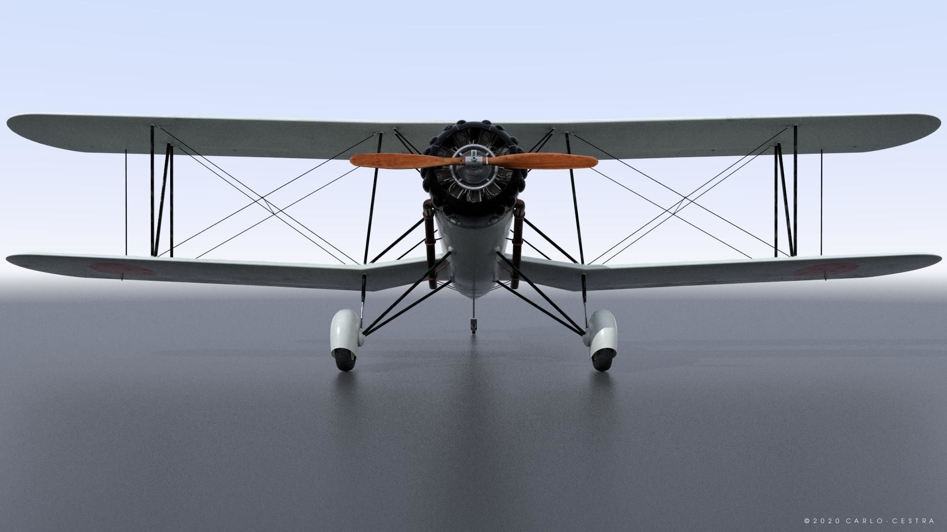 B4Y ha-327 - Rigged Low-poly 3D model_13