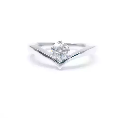 3DM Format Chevron ring solitaire ring 3D print model