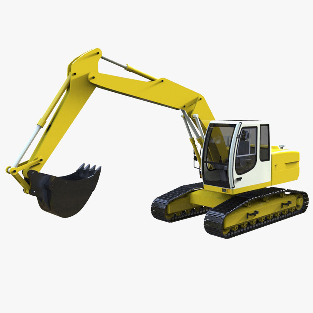 Construction Building Site Collection Low-poly 3D model_1