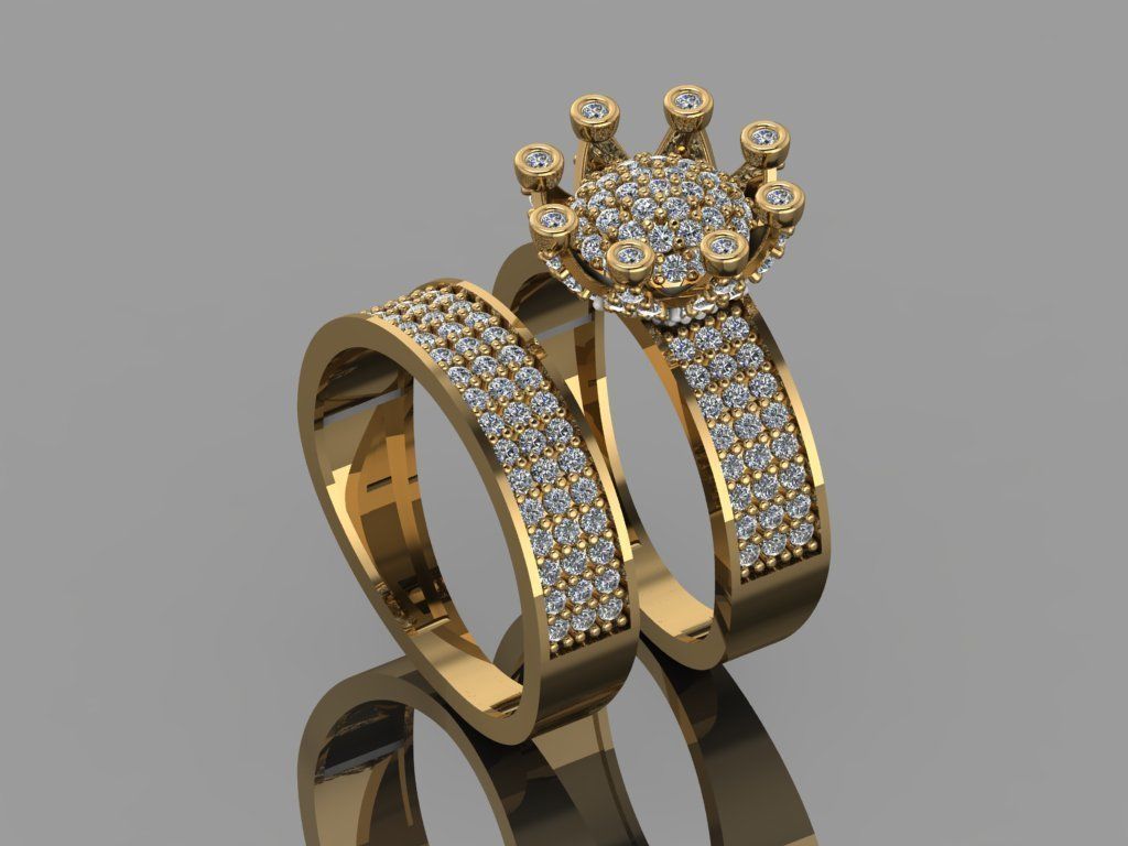 GC GOLD Y272- Diamond gold Ring 3D print model_9