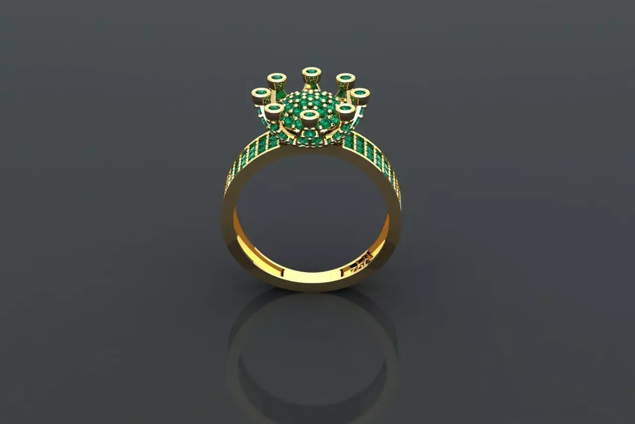 GC GOLD Y272- Diamond gold Ring 3D print model_0