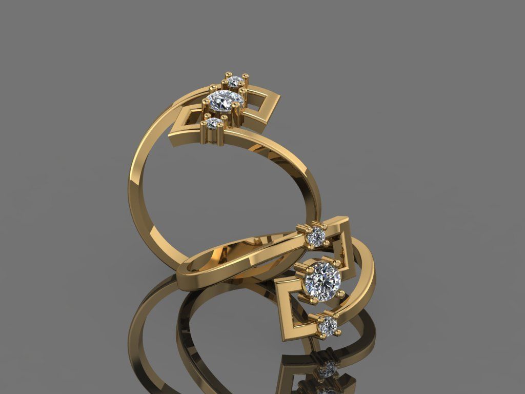 GC GOLD Y274- Diamond gold Ring 3D print model_5