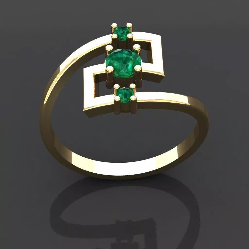 GC GOLD Y274- Diamond gold Ring 3D print model_0