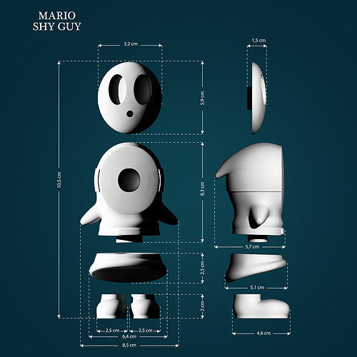 Shy Guy from Mario 3D print model
