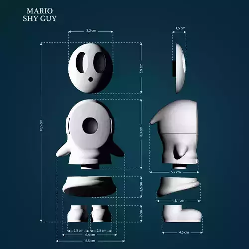 Shy Guy from Mario 3D print model