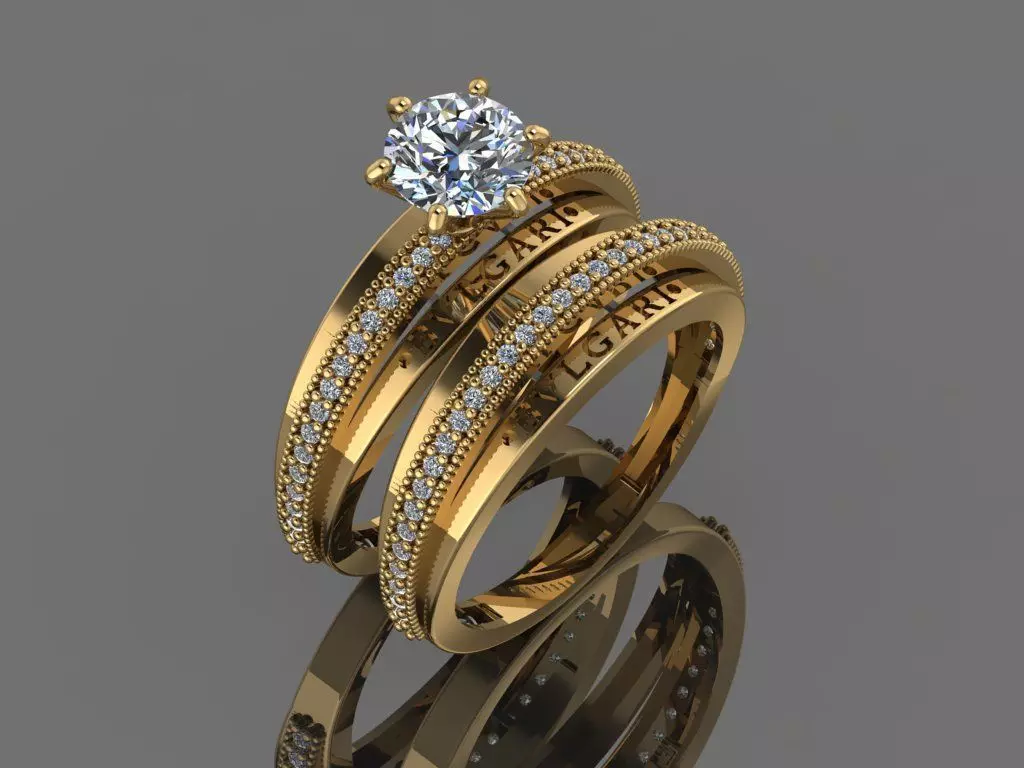 GC GOLD Y275- Diamond gold Ring 3D print model_0