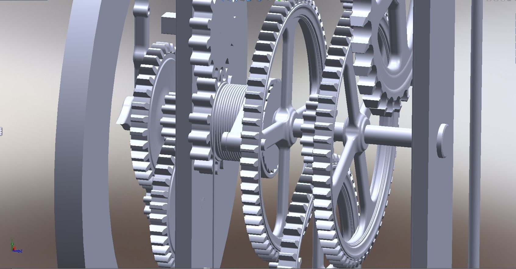 Wall Clock - Wood 3D model_7