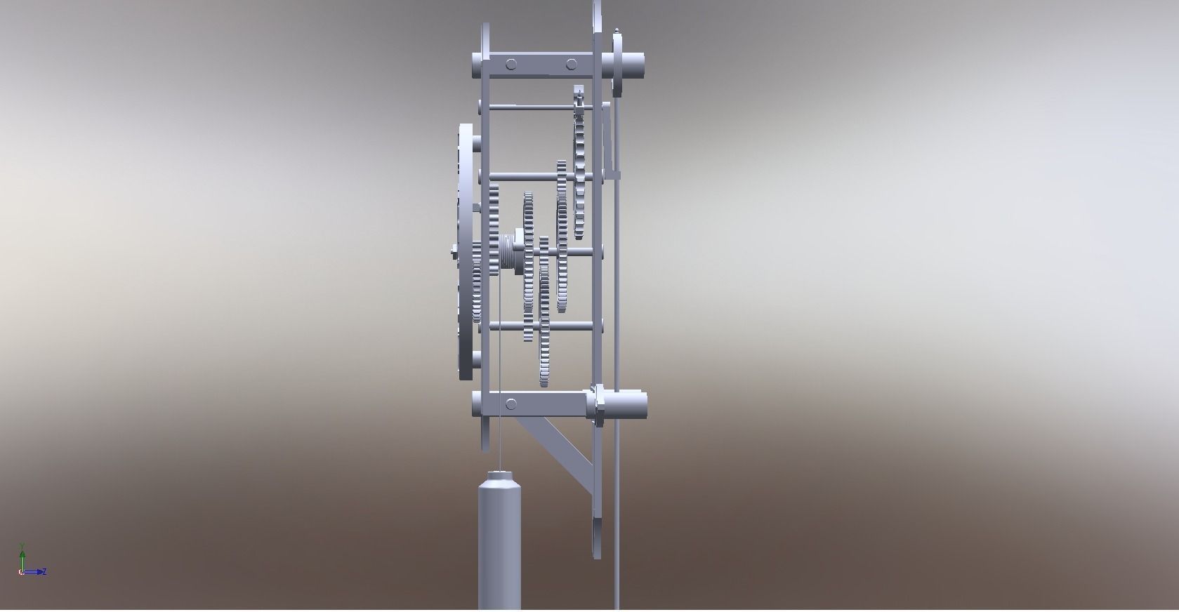 Wall Clock - Wood 3D model_8