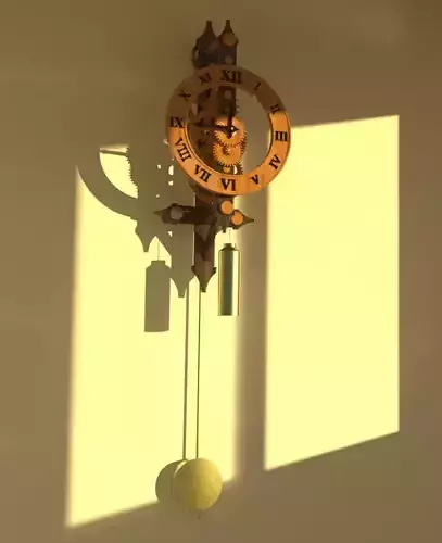Wall Clock - Wood 3D model Wall Clock - Wood 3D model