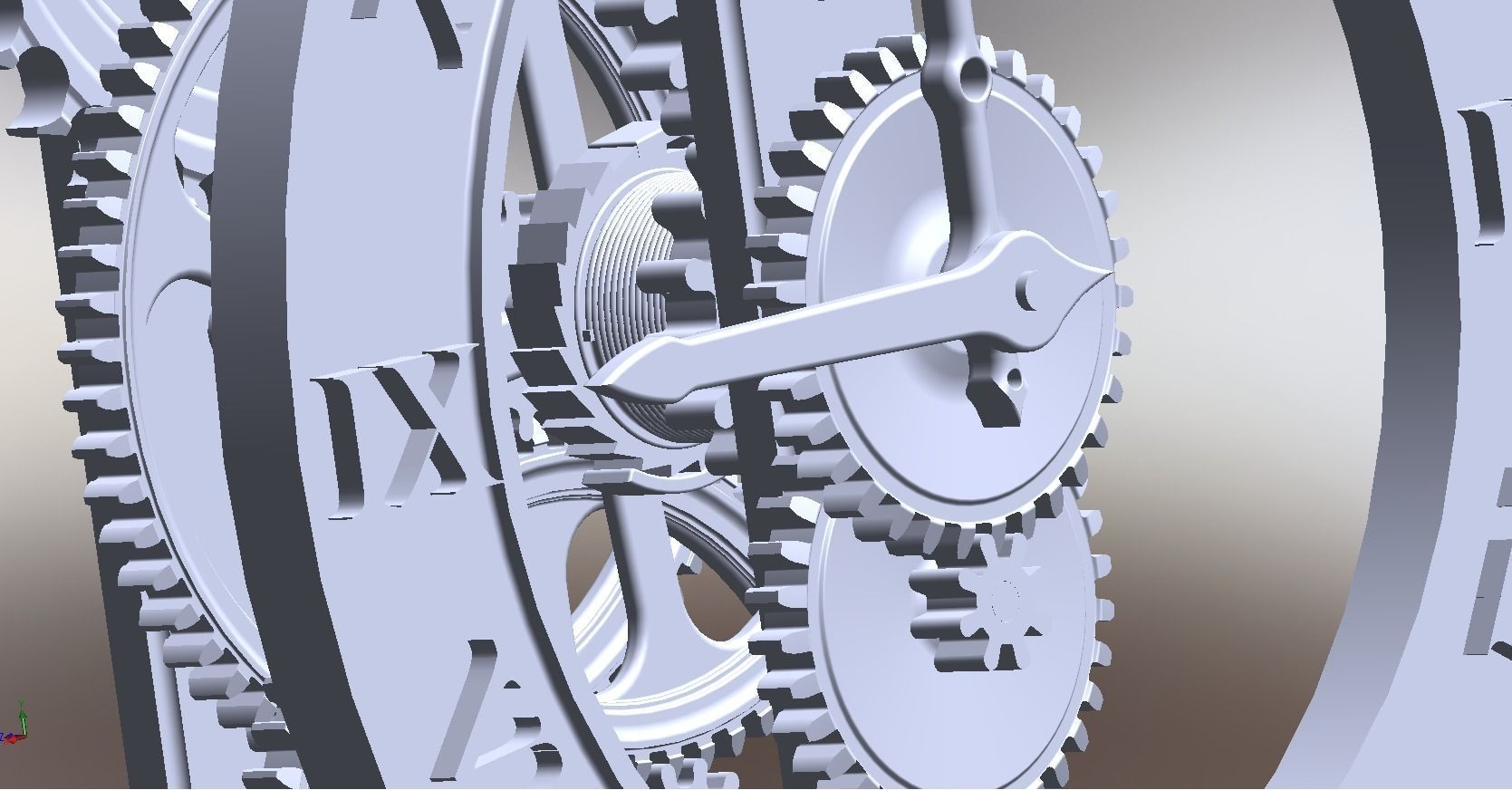 Wall Clock - Wood 3D model_6