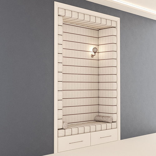 Hall furniture 3 3D model 4