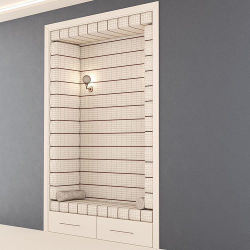 Hall furniture 3 3D model 6