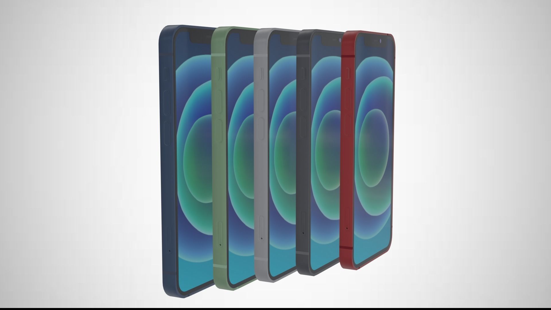 Iphone 12 Mini Low-poly 3D model_3