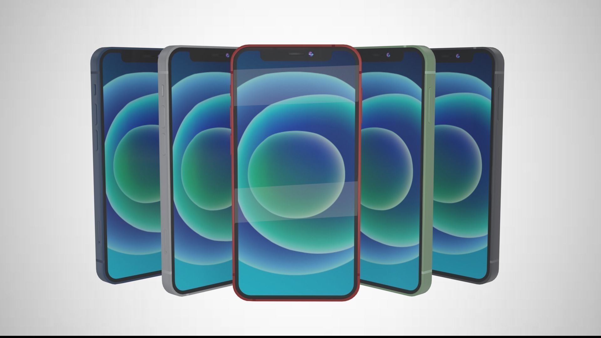 Iphone 12 Mini Low-poly 3D model_2