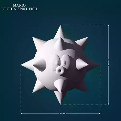 Urchin Spike Fish from Mario 3D print model