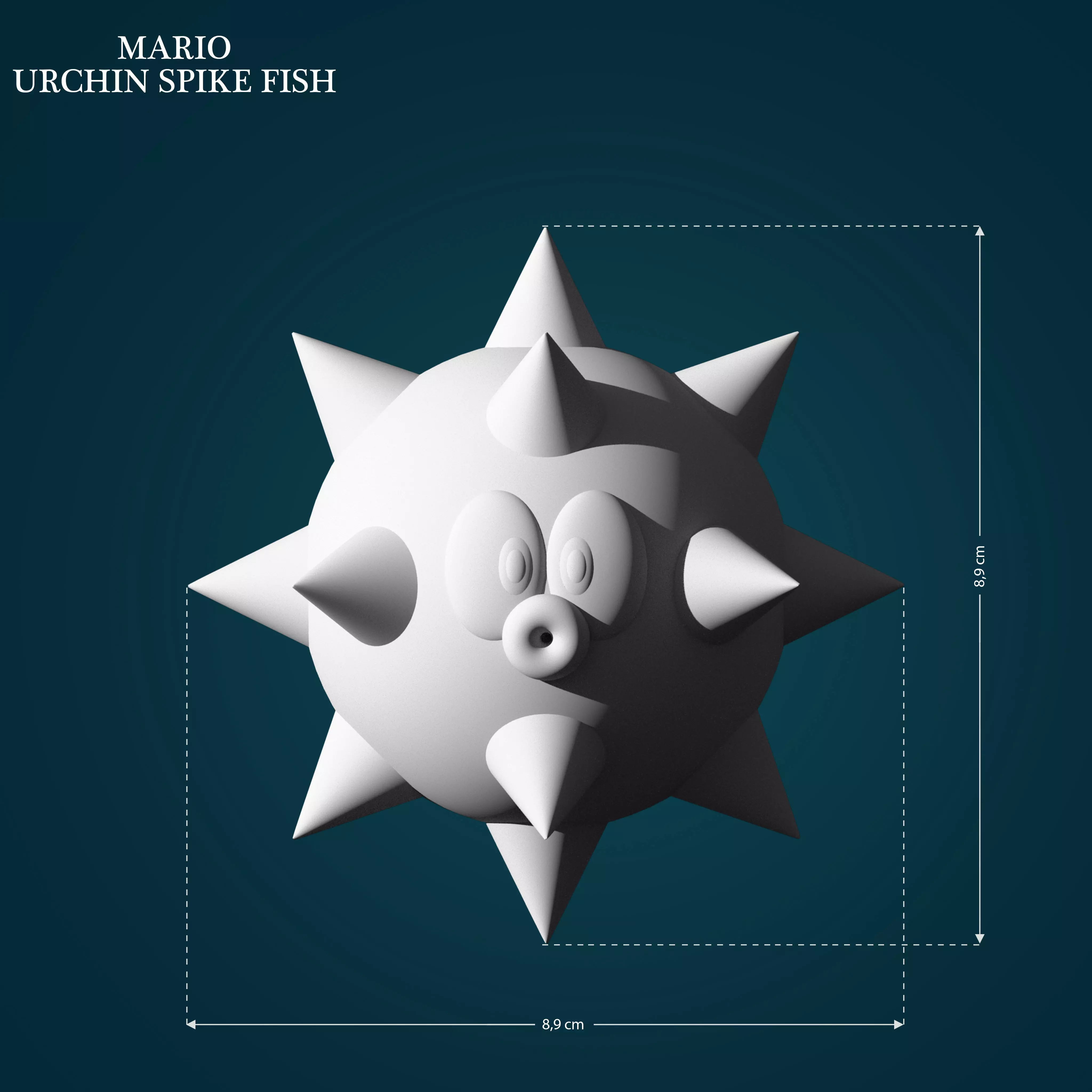 Urchin Spike Fish from Mario 3D print model_0