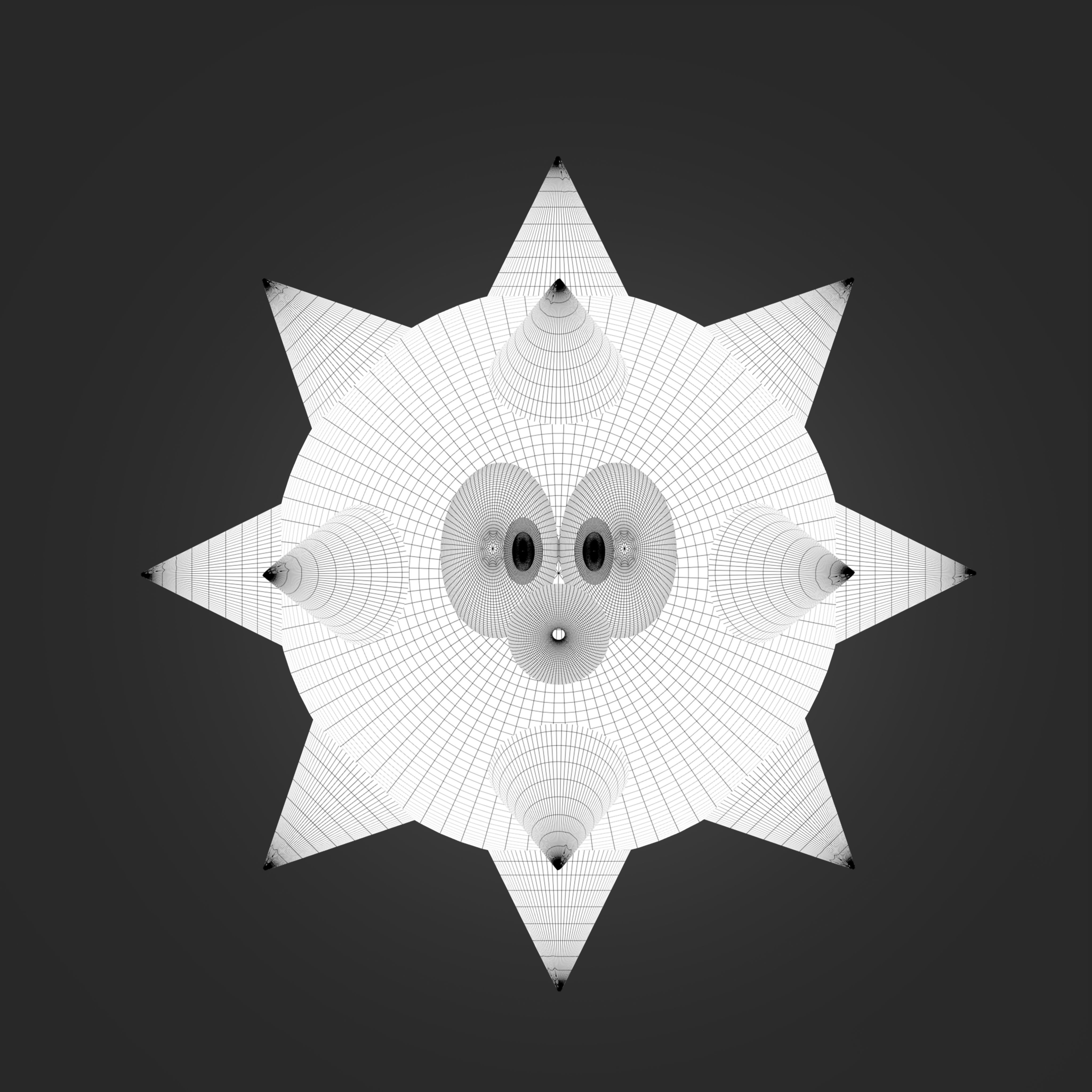 Urchin Spike Fish from Mario 3D print model_5
