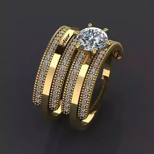 GC GOLD Y276- Diamond gold Ring 