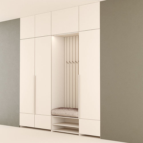 Hall furniture 4 3D model 4