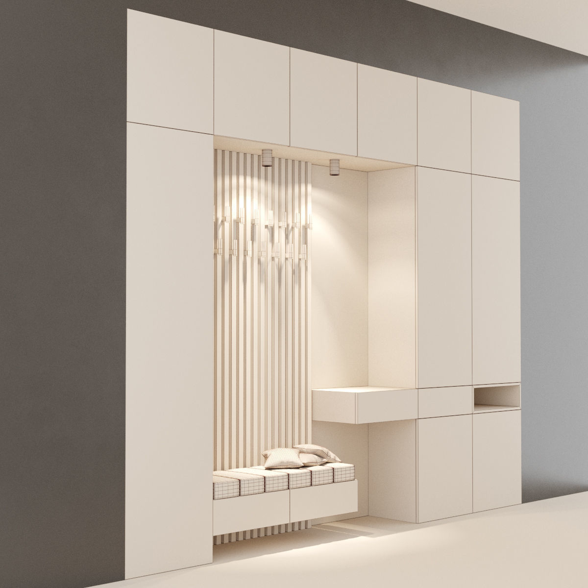 Hall furniture 5 3D model_3