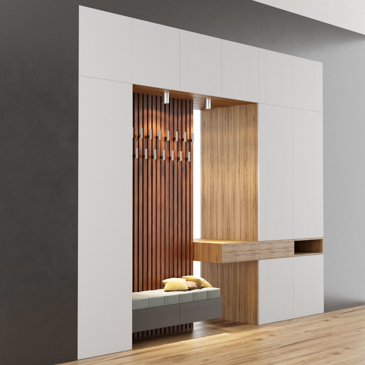 Hall furniture 5 3D model_2