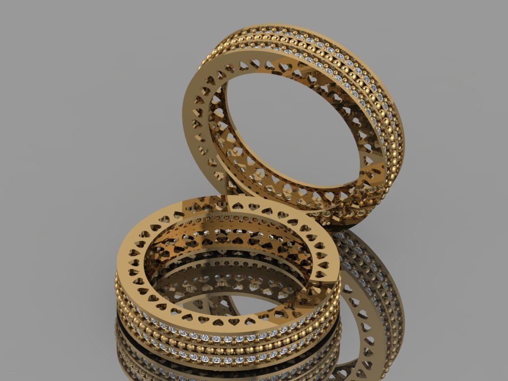 GC GOLD Y278- Diamond gold Ring 3D print model_5
