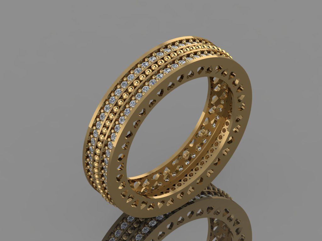GC GOLD Y278- Diamond gold Ring 3D print model_4
