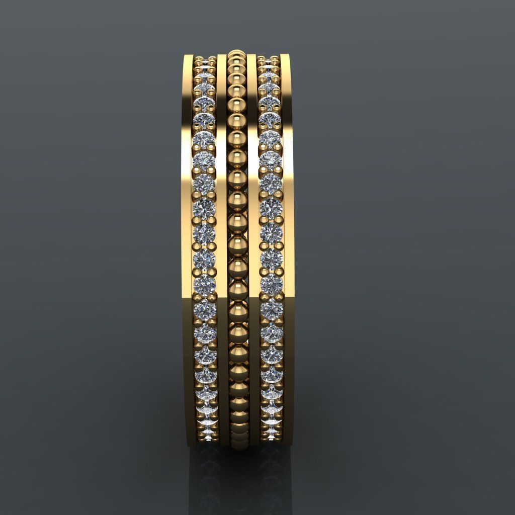 GC GOLD Y278- Diamond gold Ring 3D print model_2