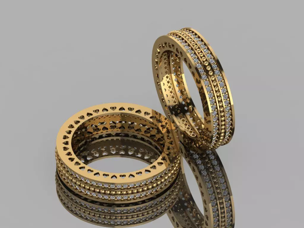 GC GOLD Y278- Diamond gold Ring 3D print model_0