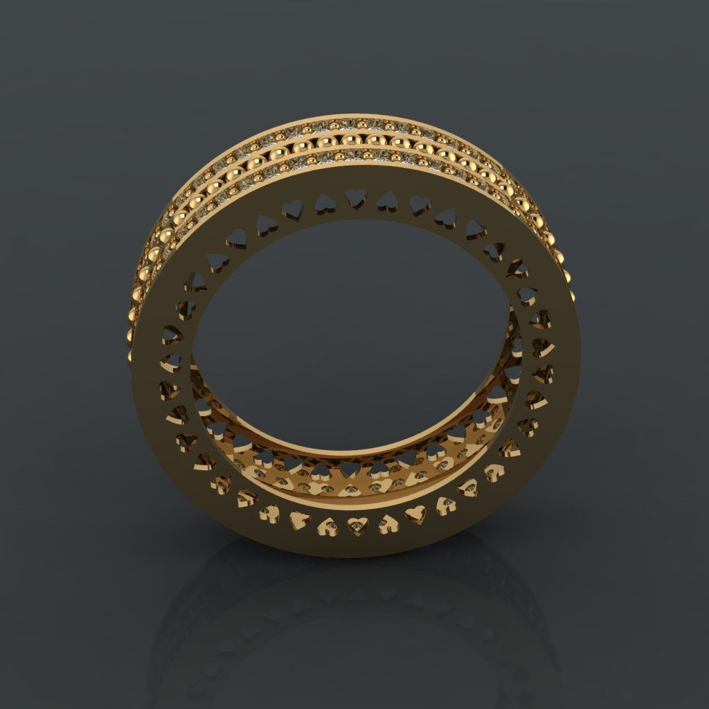 GC GOLD Y278- Diamond gold Ring 3D print model_3