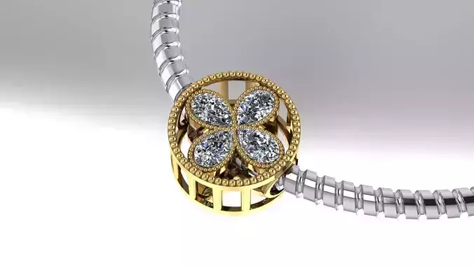 Pandora model pendant with diamonds