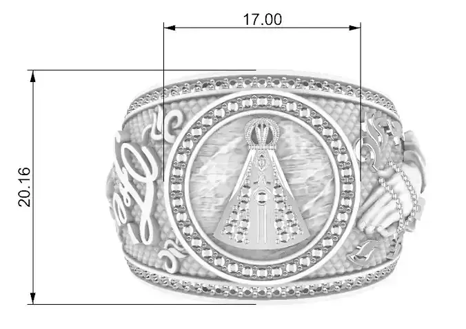 Anel Nossa Senhora - Our Lady of the Apparition Ring