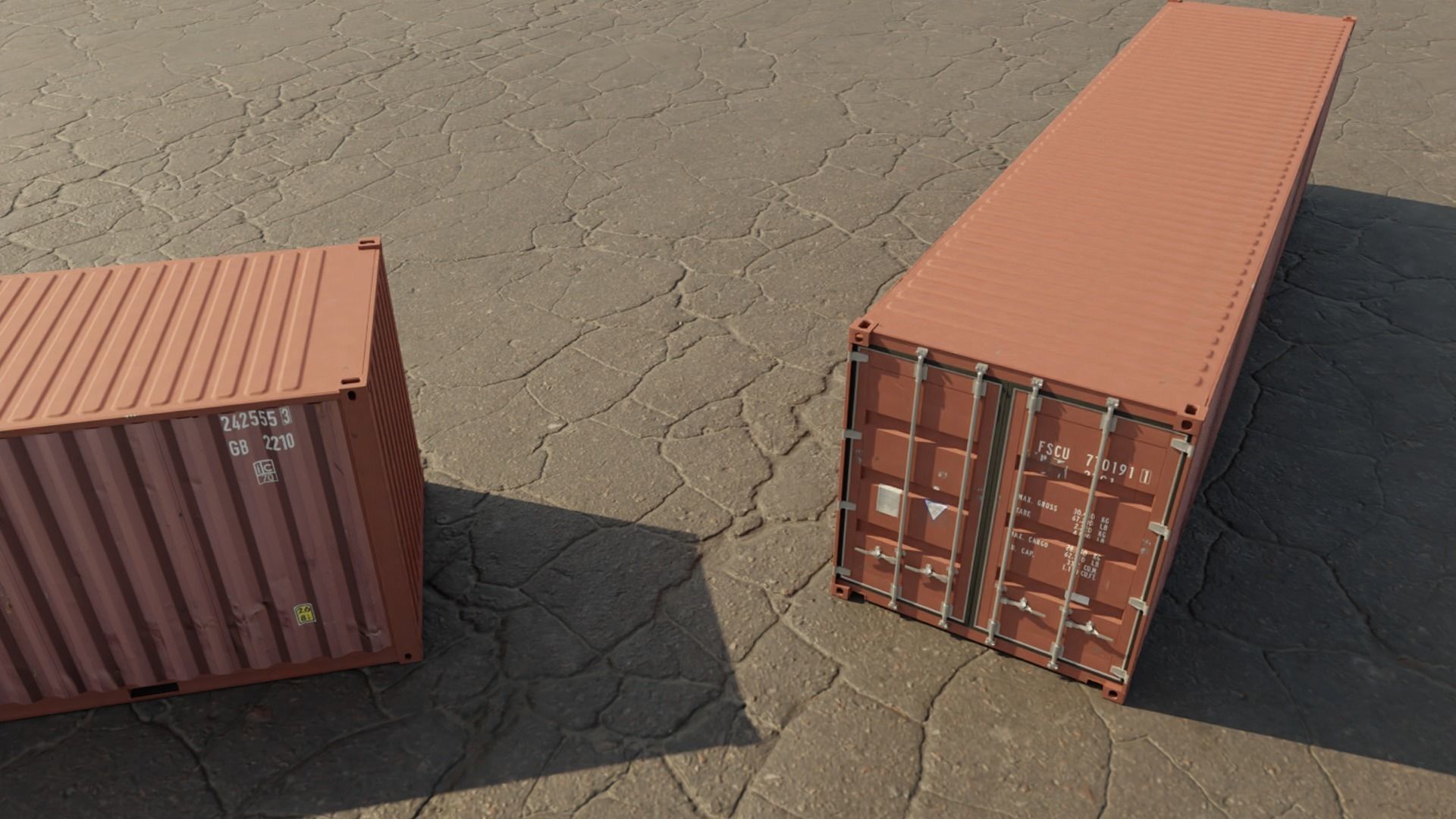 Shipping Container Low-poly 3D model_5