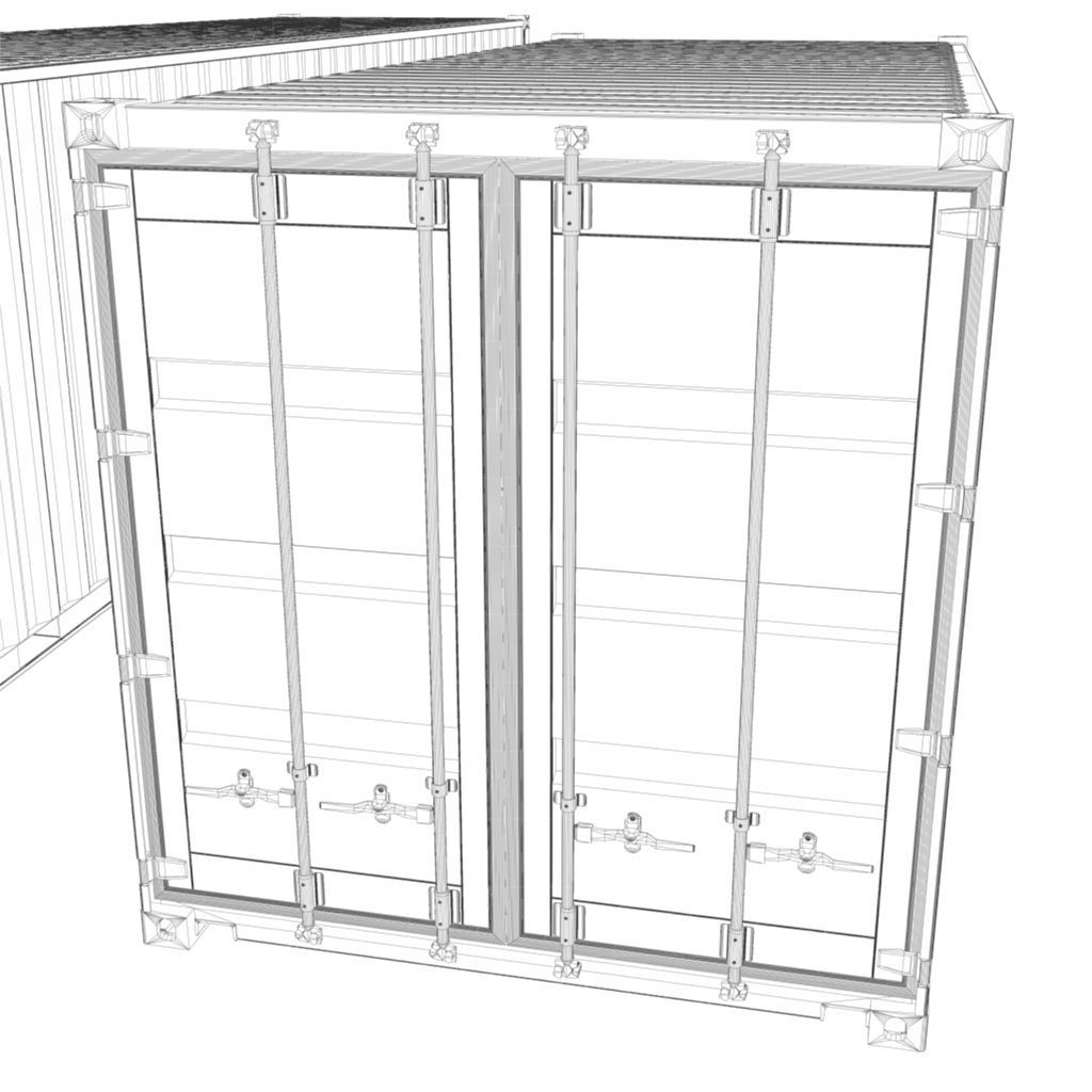 Shipping Container Low-poly 3D model_12