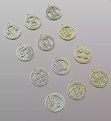 Full Zodiac pendant collection
