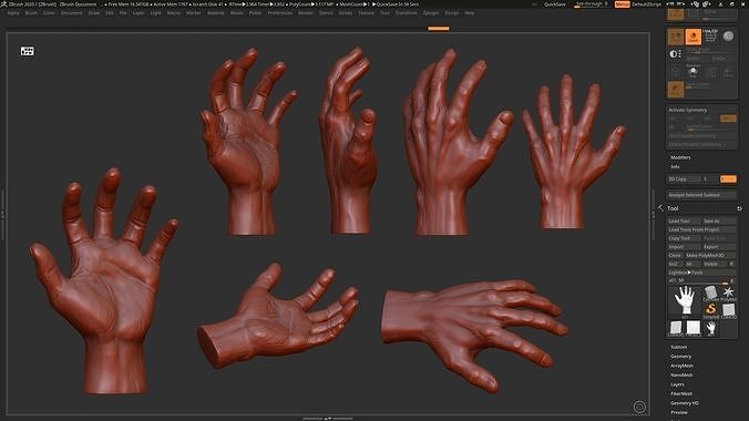Hand 3d print model 3D print model