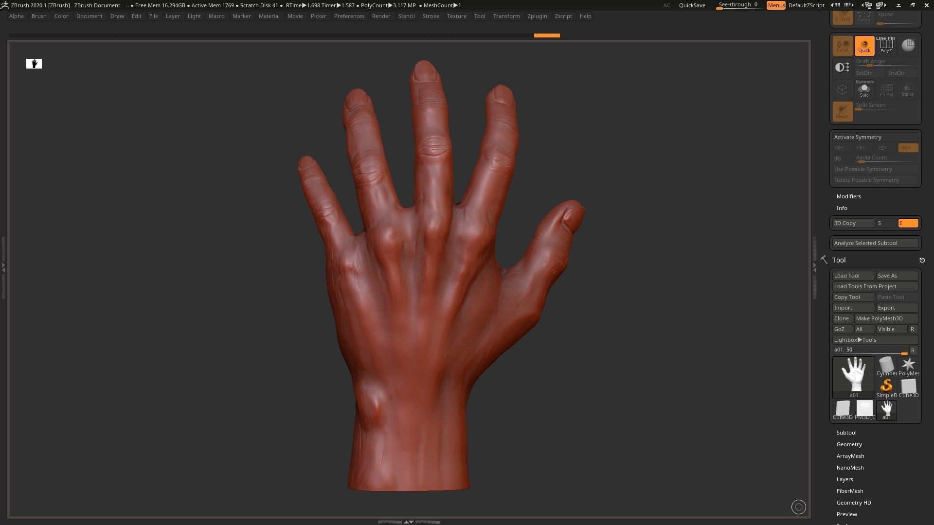 Hand 3d print model 3D print model_4