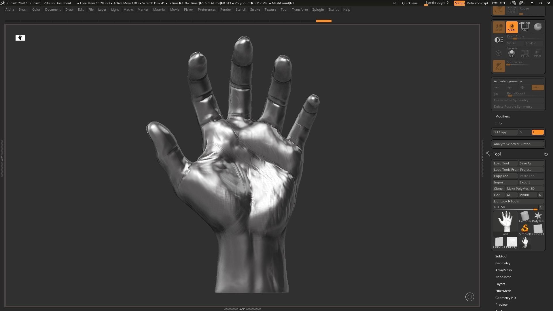 Hand 3d print model 3D print model_5