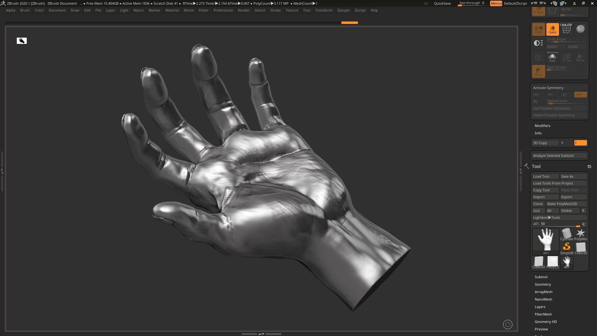Hand 3d print model 3D print model_7