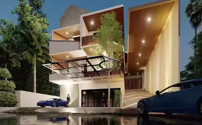 Modern House Lumion and Sketchup Scene