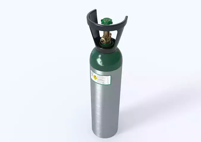 Oxygen Cylinder 3D model 3D model